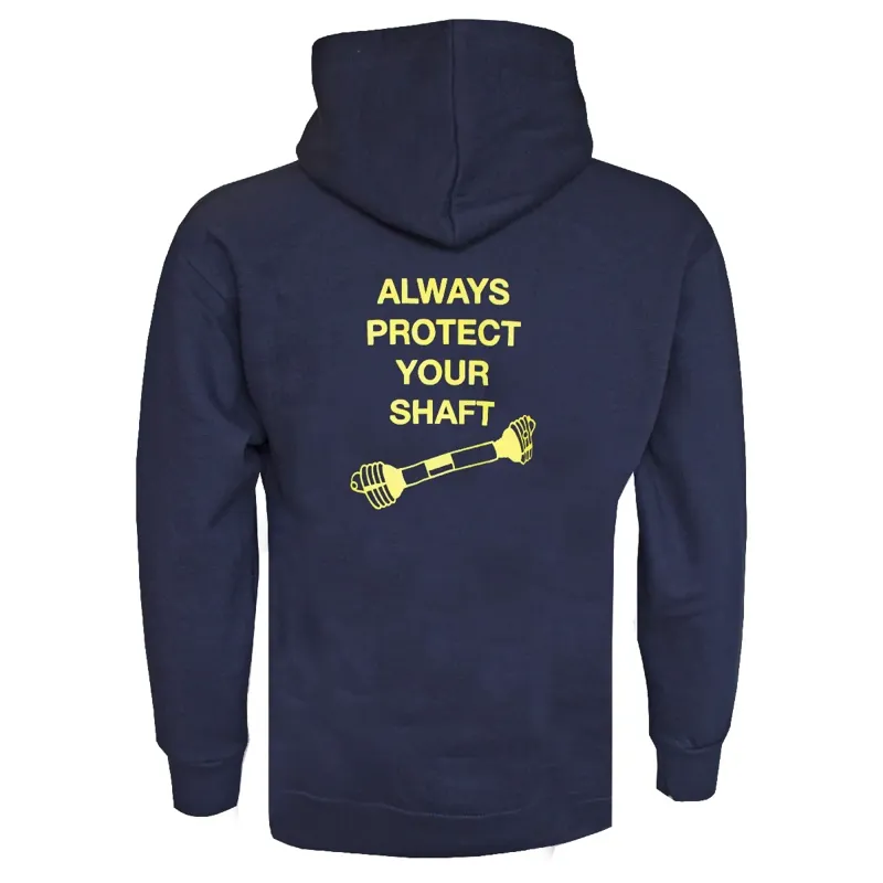 'ALWAYS PROTECT YOR SHAFT' Grassmen Unisex Adults Hoodie Navy