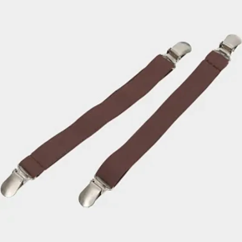 Hy Equestrian Elastic Jodhpur Clips - Brown