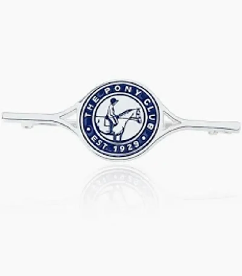 Official Pony Club Signature Stock Pin Silver one size