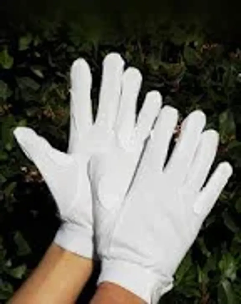 Rhinegold Cotton Pimple Gloves - X Small - White