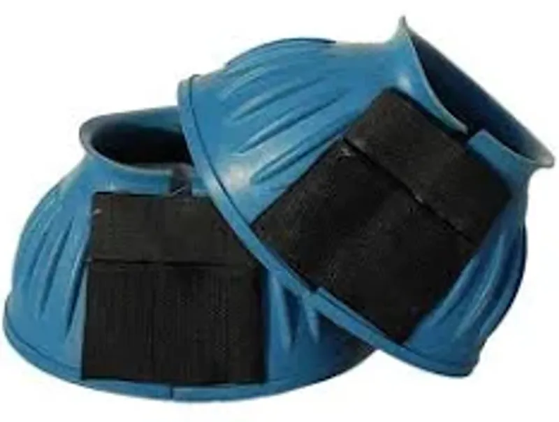 Rhinegold Velcro Over-Reach Boots - Large - Turquoise
