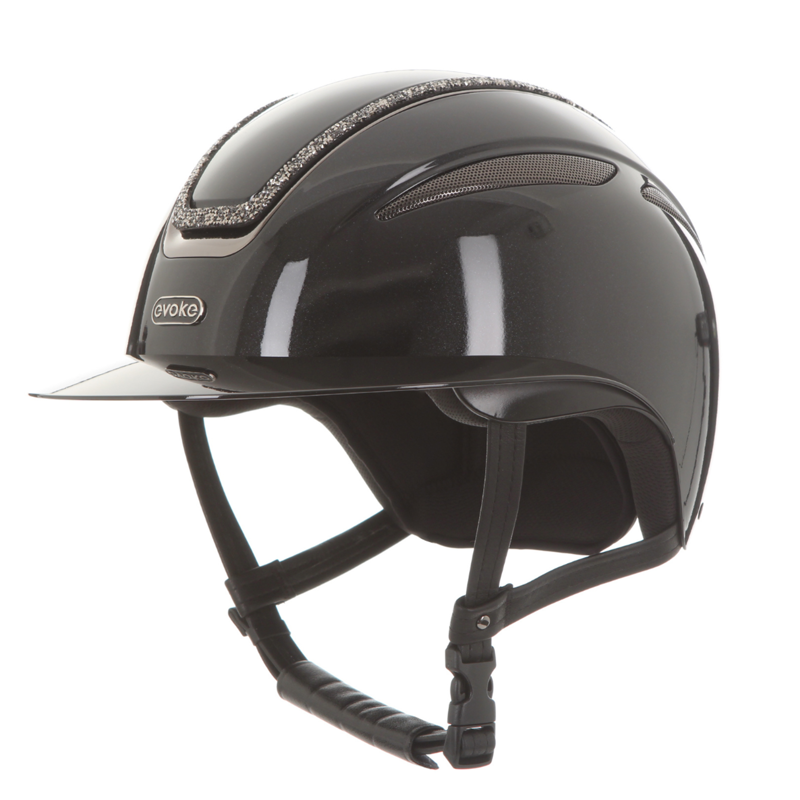 Callisto Wide Peak Black Metallic/Marcasite Crystal Frame-2