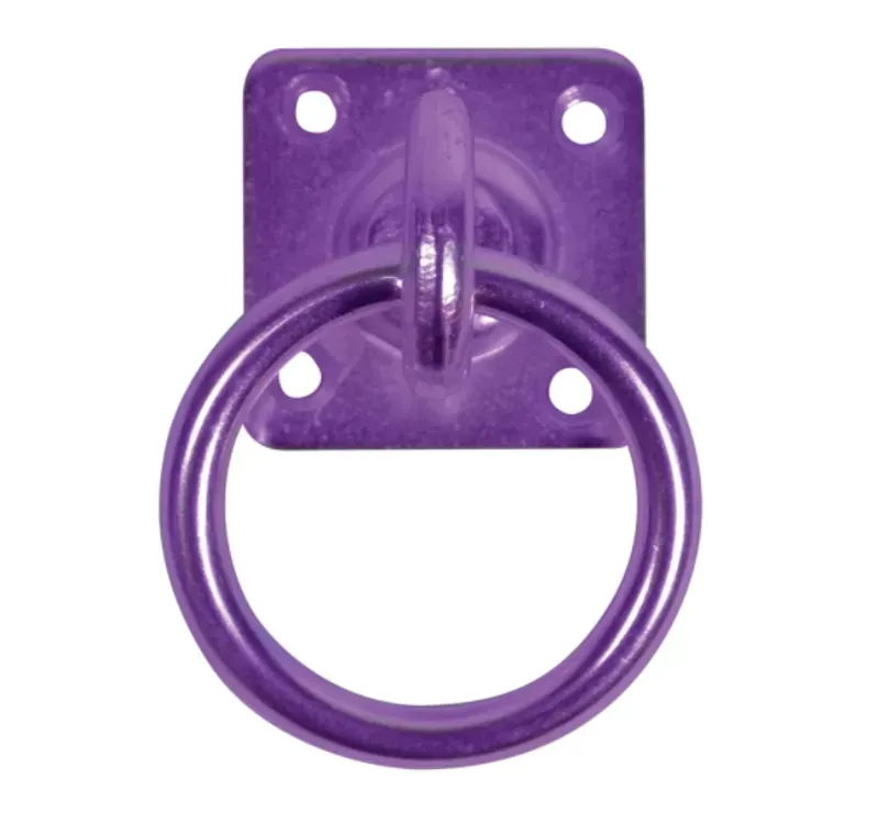 Perry Equestrian Swivel Tie Ring on Plate in Purple