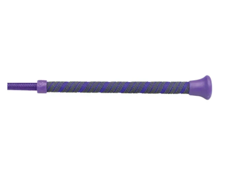 Hy Equestrian Schooling Whip Spiral Sure Grip Handle in Purple