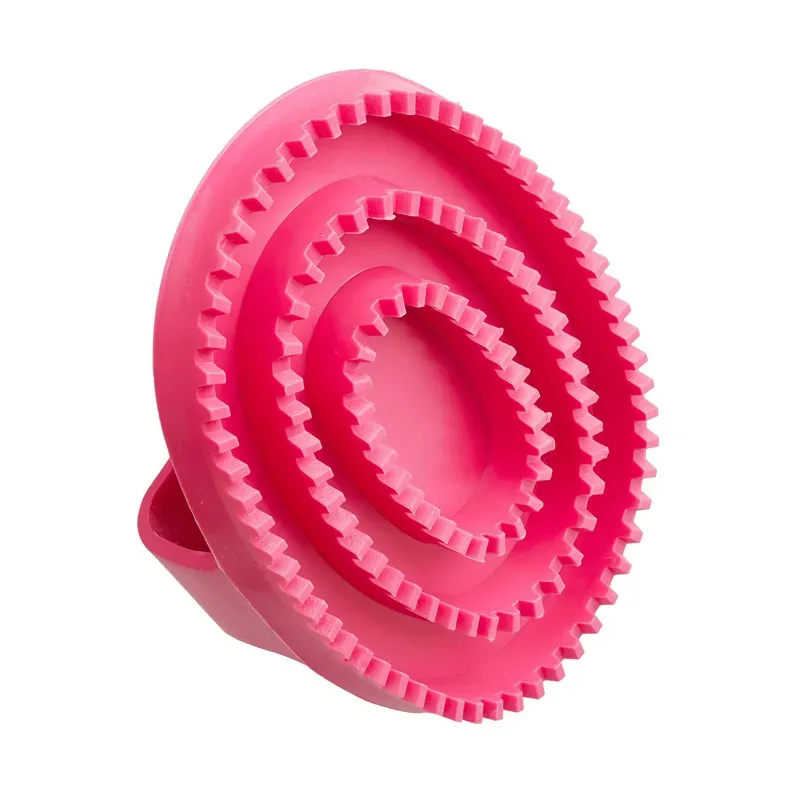 Bitz Large Rubber Curry Comb in Pink