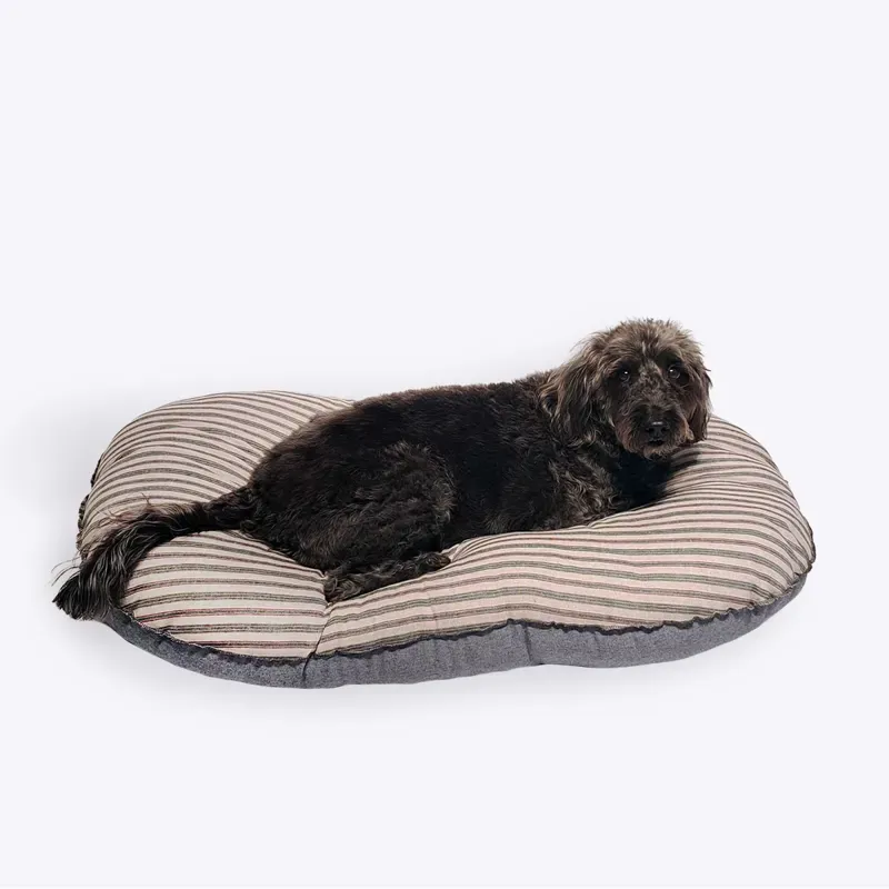Danish Design Medium 27 inch Rustic Stripes Quilted Mattress in Denim Blue/Multi-6