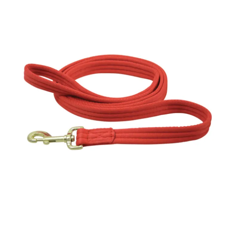 Hy Soft Webbing Lead Rein Without Chain in Red