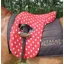 Supreme Products Ride On Dotty Fleece Saddle Cover in Rosette Red