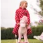 Supreme Products Child's Dotty Fleece Onesie in Rosette Red