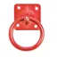 Perry Equestrian Swivel Tie Ring on Plate in Red