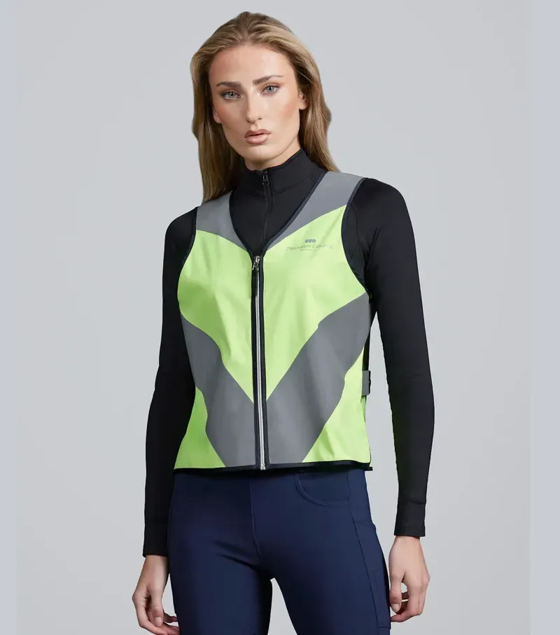 Premier Equine Int. Reflective Gilet X-Large in Yellow/Silver