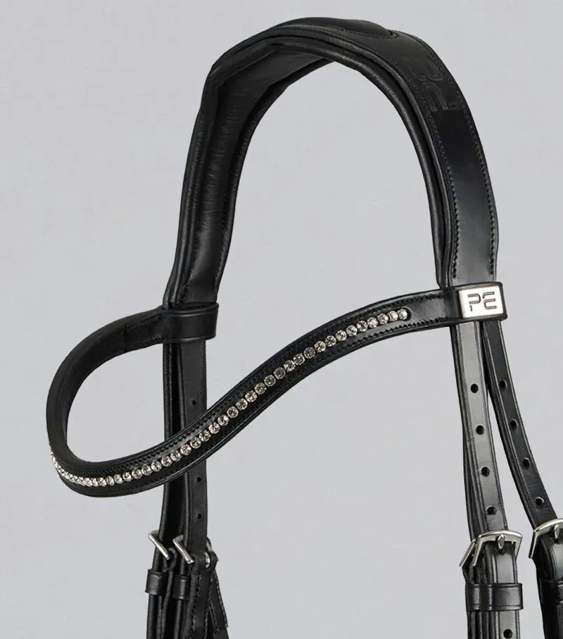 Premier Equine Rivere Snaffle Bridle in Black-3