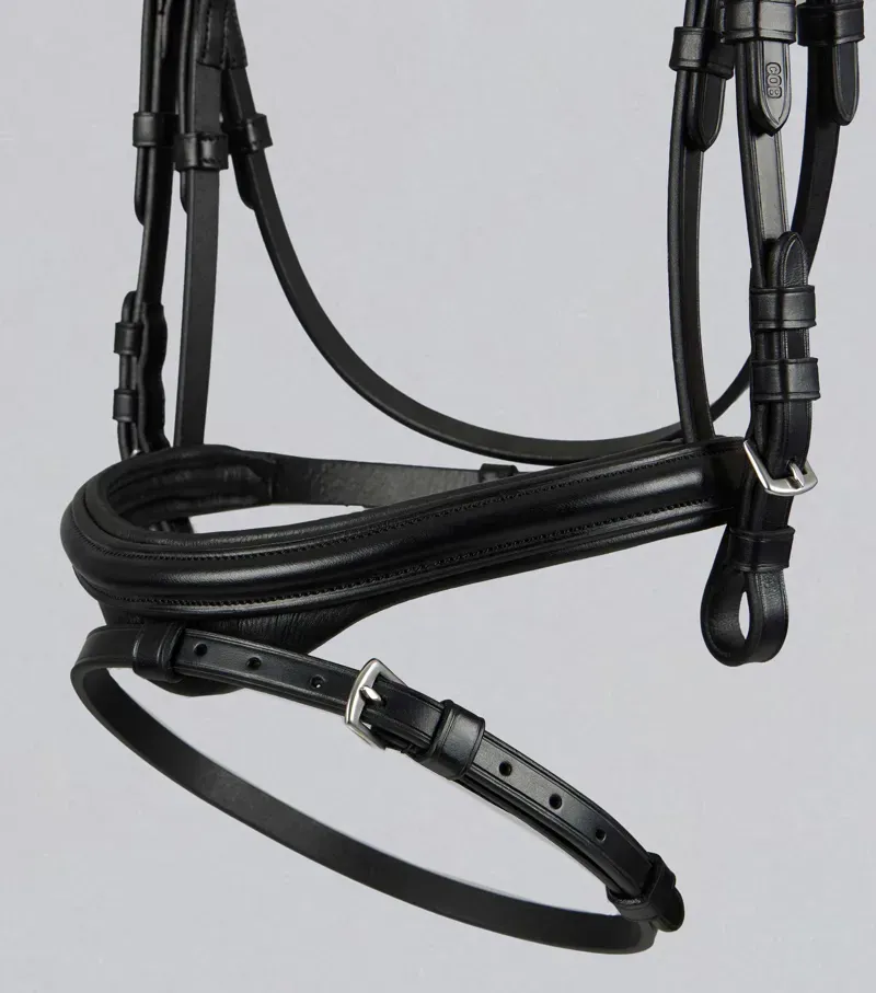 Premier Equine Rivere Snaffle Bridle in Black-2