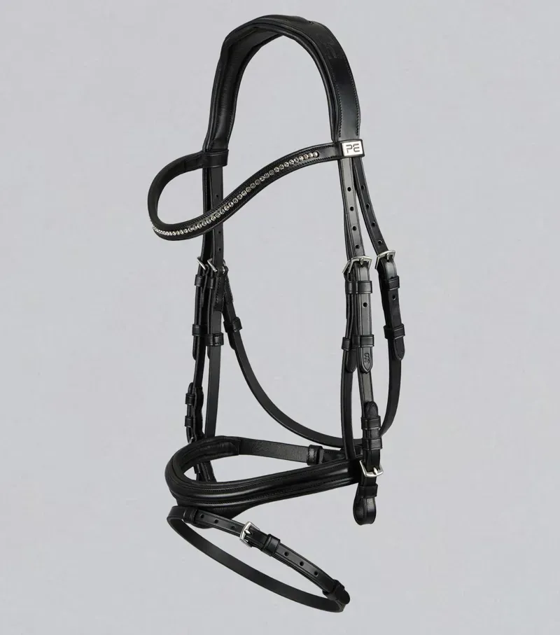 Premier Equine Rivere Snaffle Bridle in Black-1
