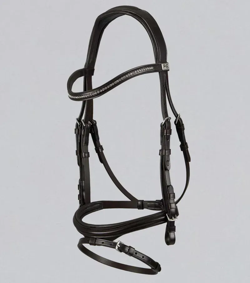 Premier Equine Rivere Snaffle Bridle in Brown-4