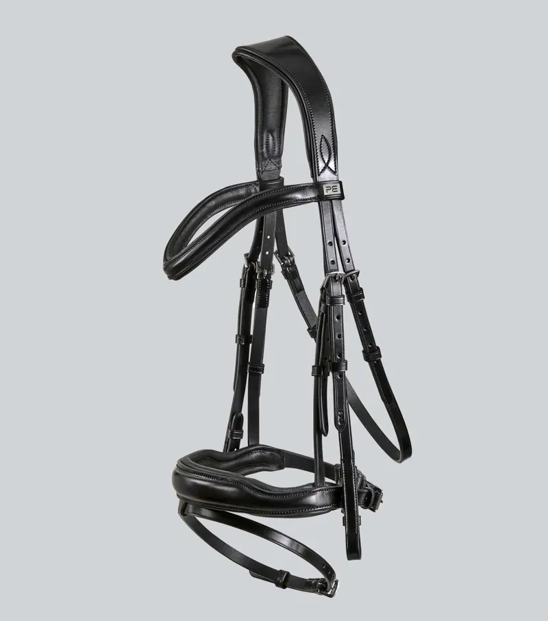 Premier Equine Rizzo Anatomic Snaffle Bridle with Flash in Black-4