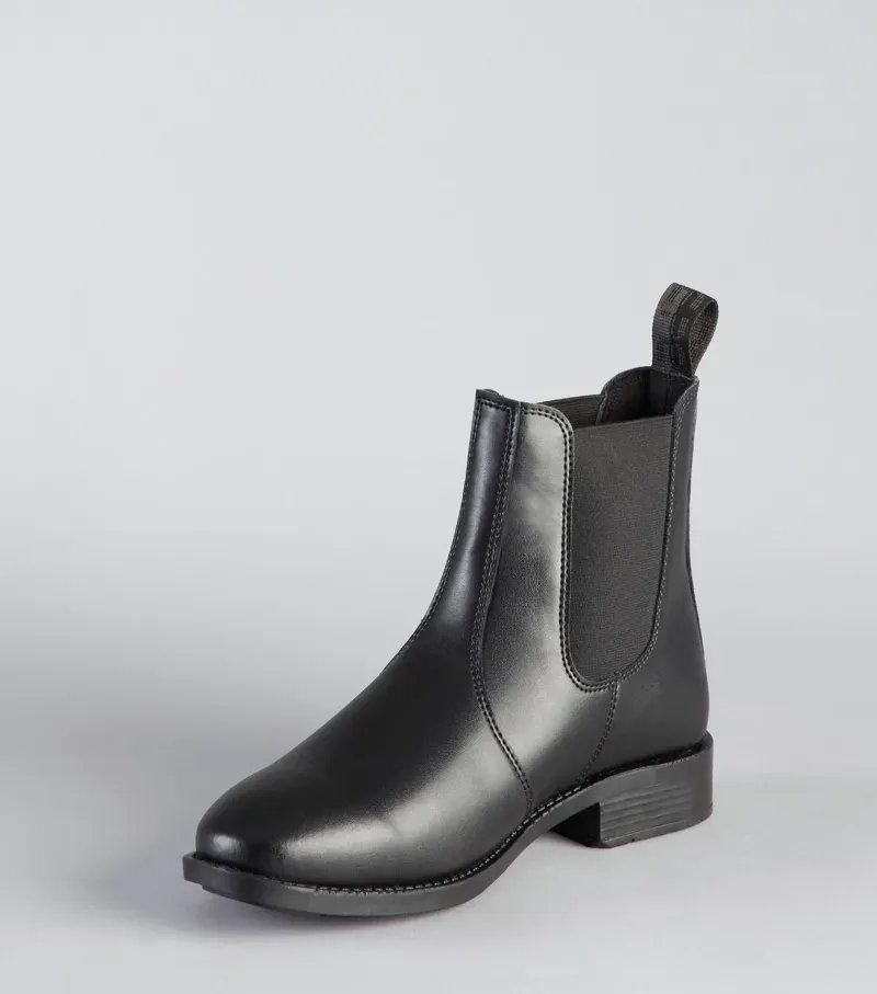 Premier Equine Junior Rossago Synthetic Chelsea Paddock Boot in Black-3