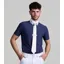 Premier Equine Mens Rubato Short Sleeve Show Shirt in Navy