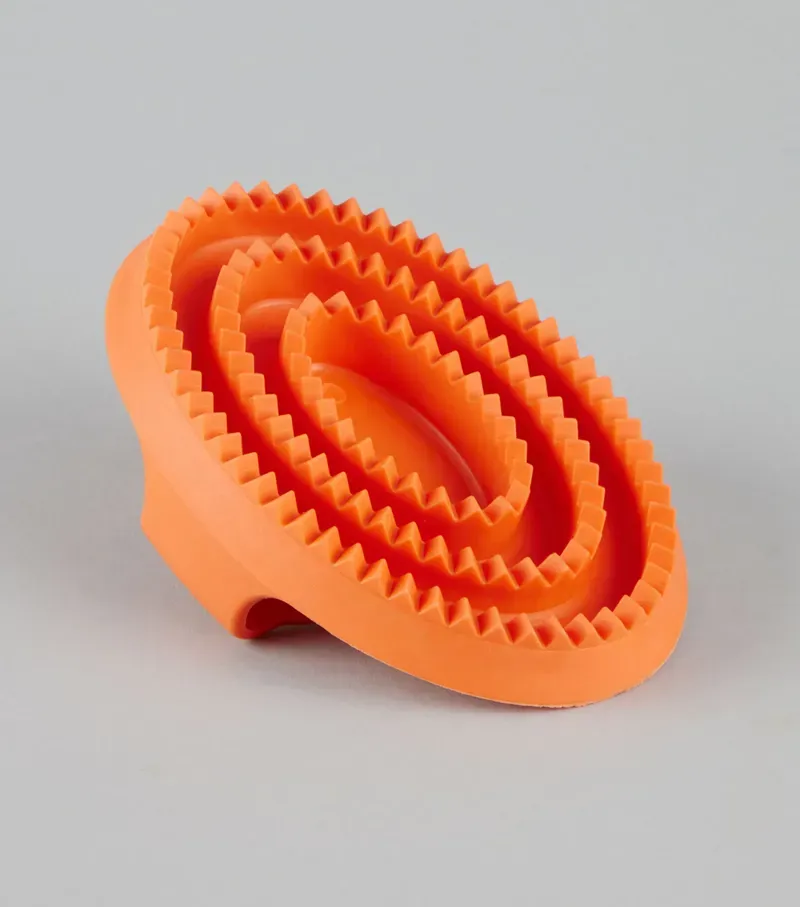 Premier Equine Rubber Curry Comb in Orange-1