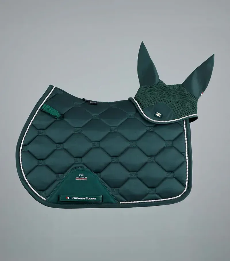 Premier Equine Full Saltare Close Contact GP/Jump Square in Olive-5