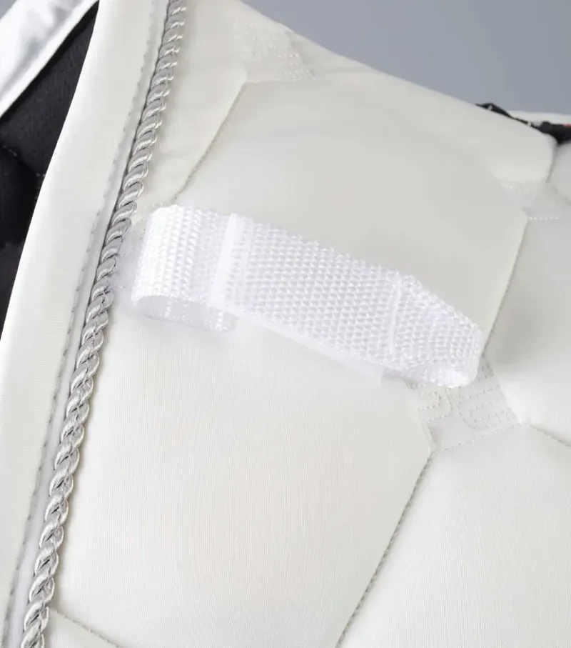 Premier Equine Full Saltare Close Contact GP/Jump Square in White-1