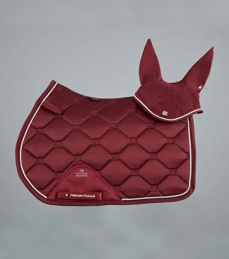 Premier Equine Full Saltare Close Contact GP/Jump Square in Wine-5