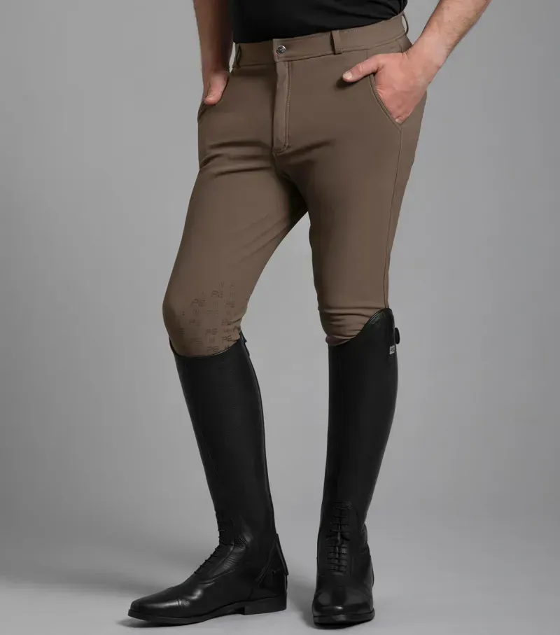 Premier Equine Santino Gel Knee Riding Breeches in Walnut-1