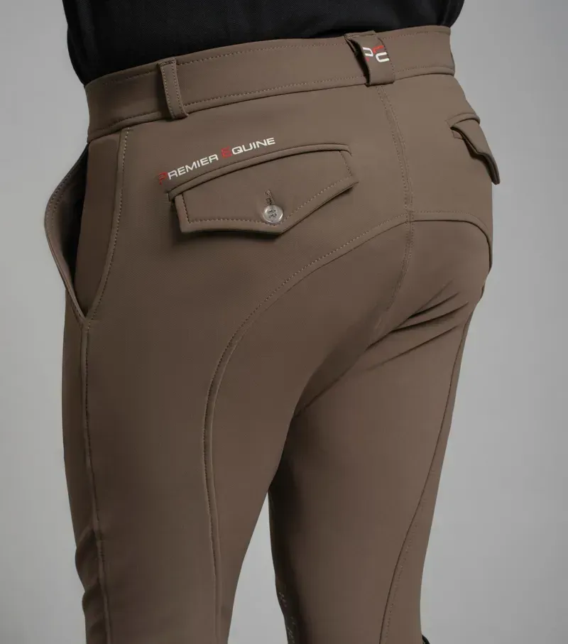 Premier Equine Santino Gel Knee Riding Breeches in Walnut-2