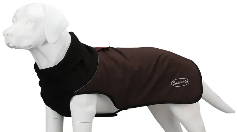 Scruffs 50 cm Thermal Quilted Dog Coat in Chocolate