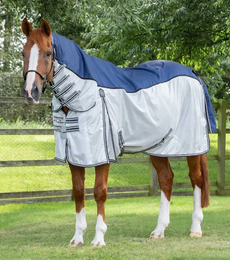 Premier Equine ShowerTex Fly Rug With Surcingles in Navy