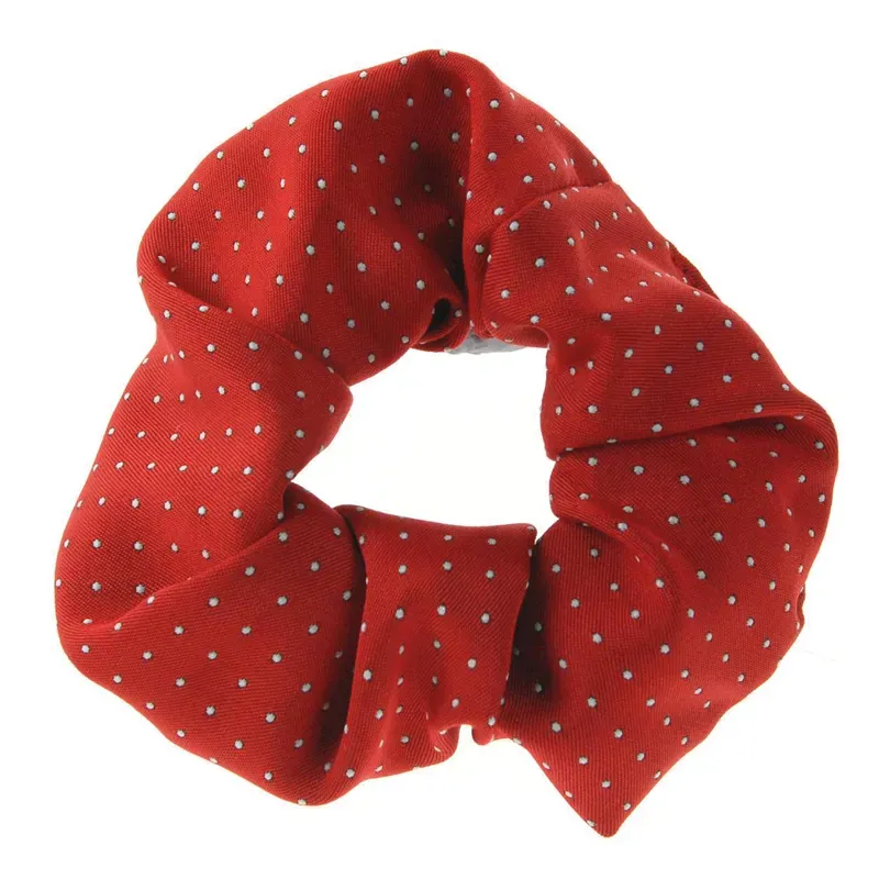 ShowQuest Pin Spot Scrunchie in Red