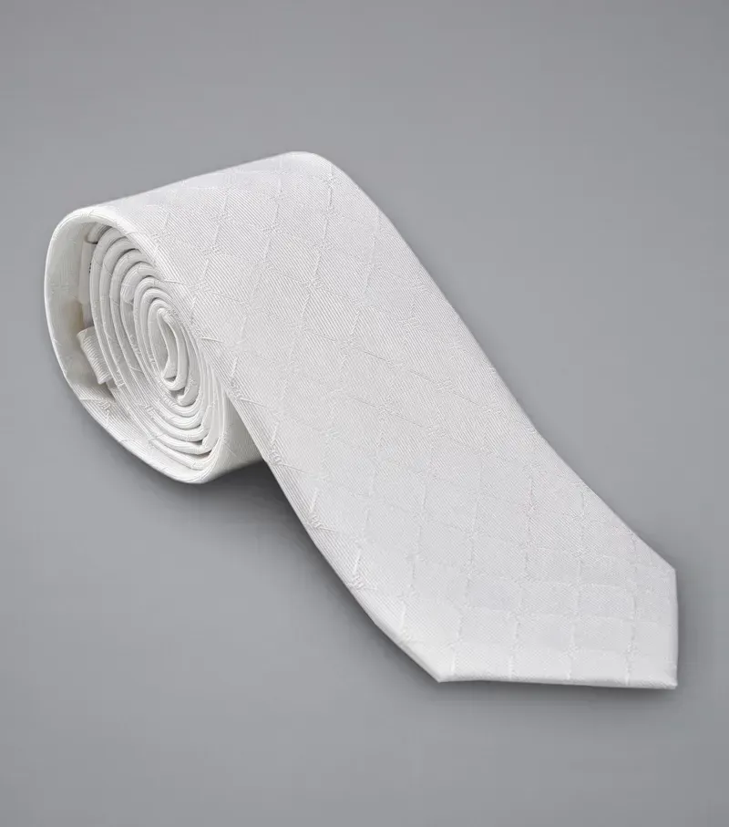 Premier Equine 100% Silk Hand Made Tie in White