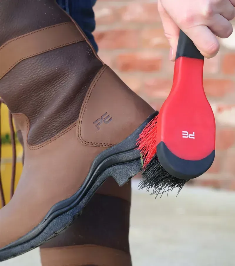 Premier Equine Soft-Touch Bucket Brush in Black Red-1