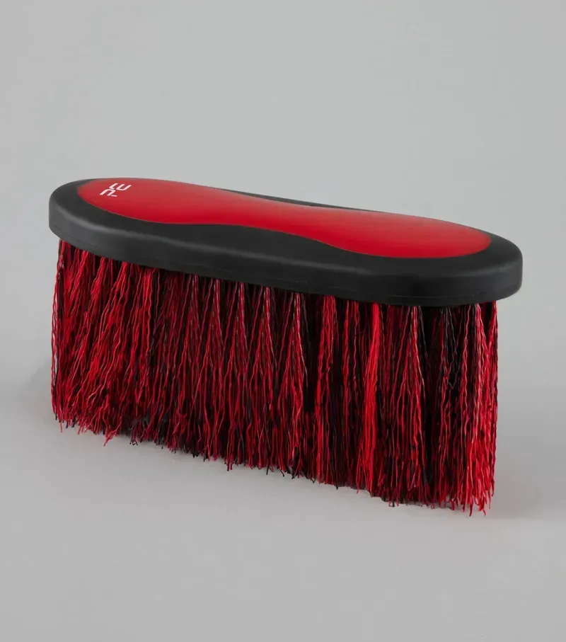 Premier Equine Soft-Touch Dandy Brush Long Bristles in Black Red