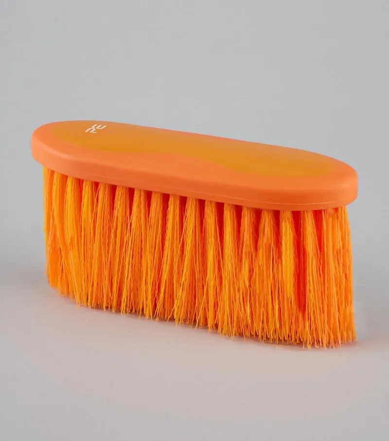 Premier Equine Soft-Touch Dandy Brush Long Bristles in Orange Amber