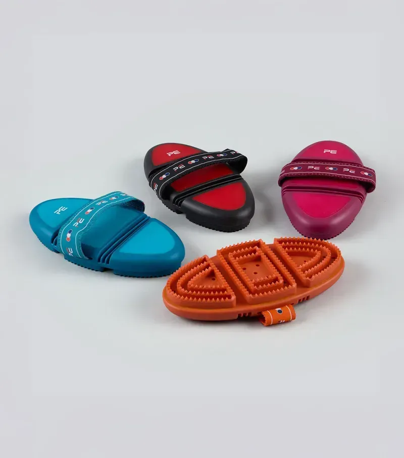 Premier Equine Soft-Touch Flexi Curry Comb in Black/Red-2