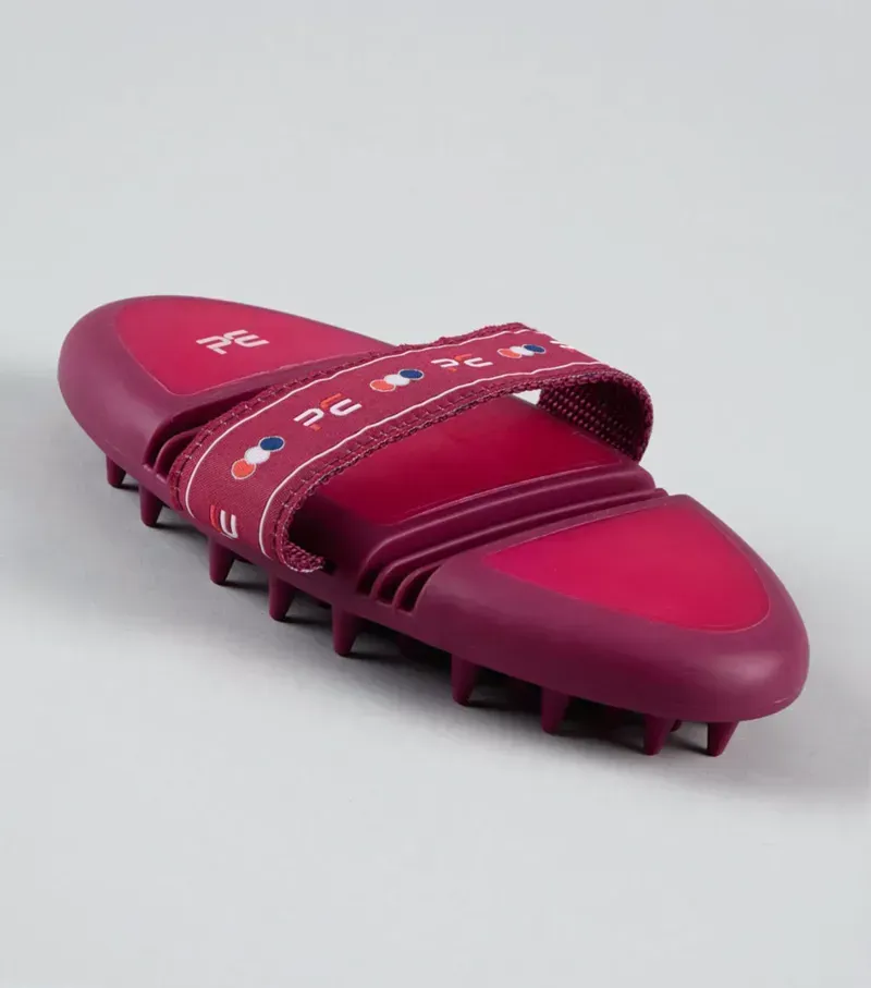 Premier Equine Soft-Touch Flexi Massage Brush in Wine Fuchsia-1