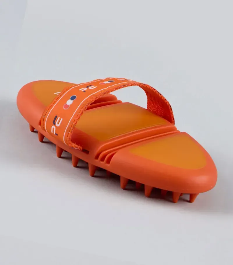 Premier Equine Soft-Touch Flexi Massage Brush in Orange Amber-1