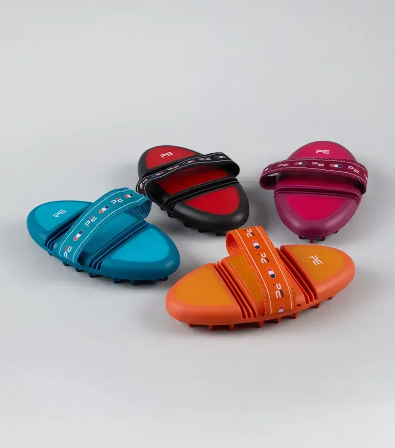 Premier Equine Soft-Touch Flexi Massage Brush in Med Blue Peacock-3