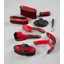 Premier Equine Soft-Touch Grooming 9 Pieces Kit Set in Black Red