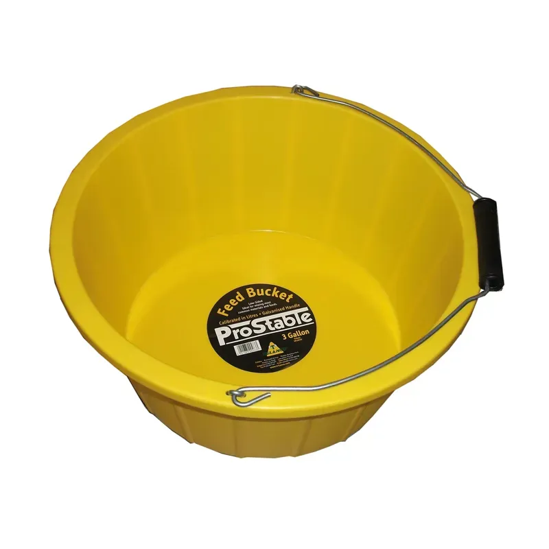 ProStable 3 Gallon Feed Bucket in Yellow