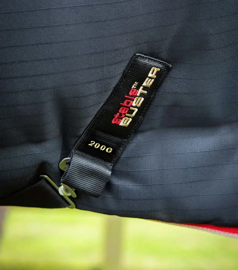 Premier Equine 200g Stable Buster Stable Rug with Neck Cover in Black-4