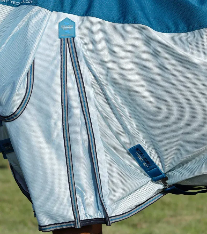 Stay-Dry Mesh Air Fly Rug With Surcingles / Blue-3