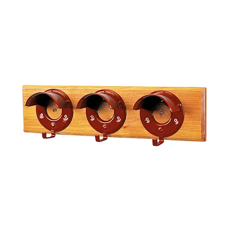Stubbs Set Of 3 On Board Bridle Rack In Red