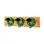 Stubbs Set Of 3 On Board Bridle Rack In Green