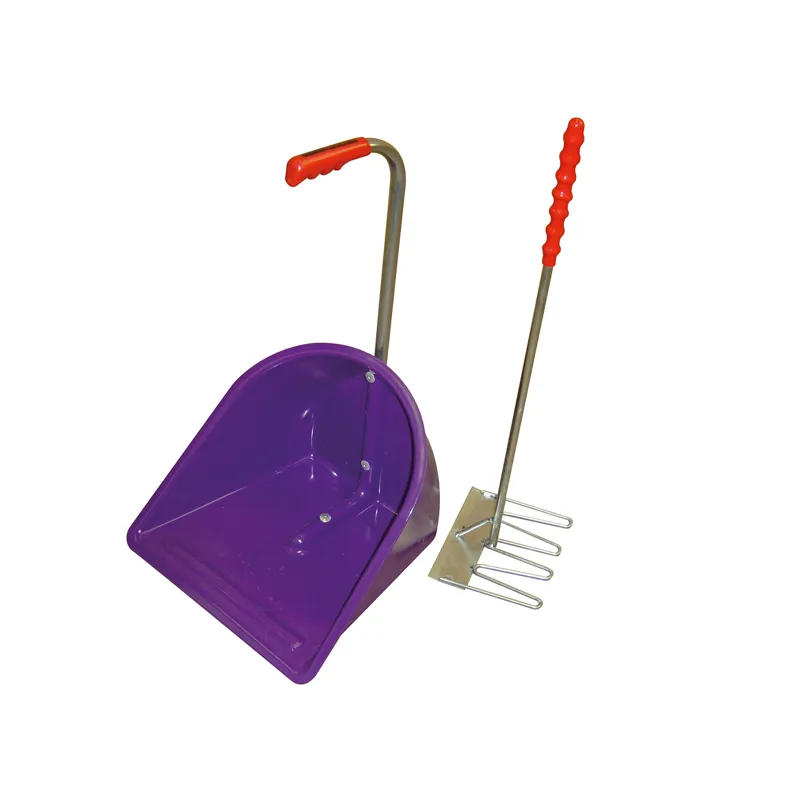 Stubbs Stable Mate Manure Collector with Rake In Purple