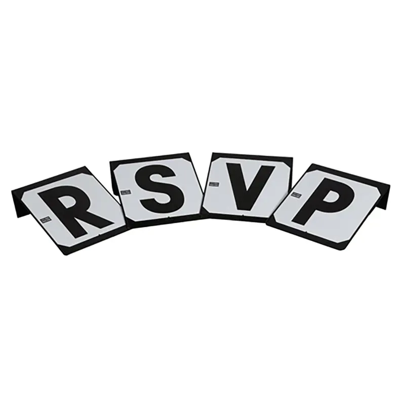 Stubbs Screw On Steel Plates Letters RSVP