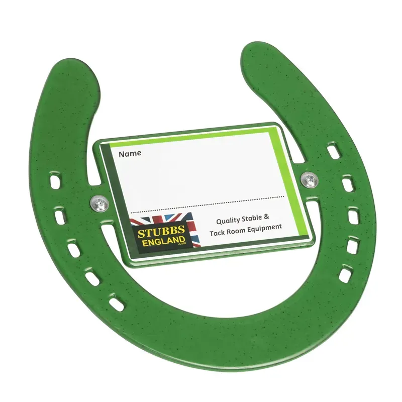 Stubbs Horseshoe Name Plate in Green