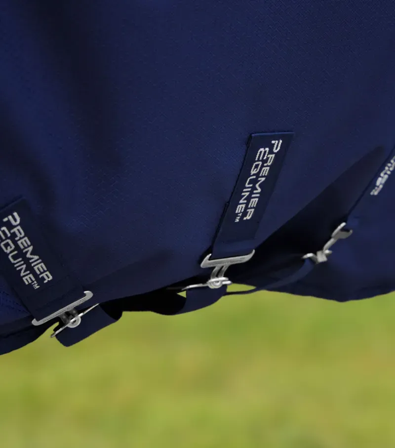 Premier Equine Stratus 600D Series 0g Turnout Rug with Classic Neck Cover in Navy-4