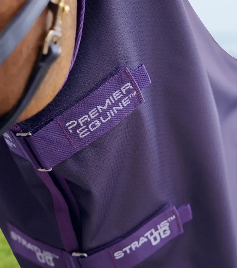 Premier Equine Stratus 600D Series 0g Turnout Rug with Classic Neck Cover in Purple-2